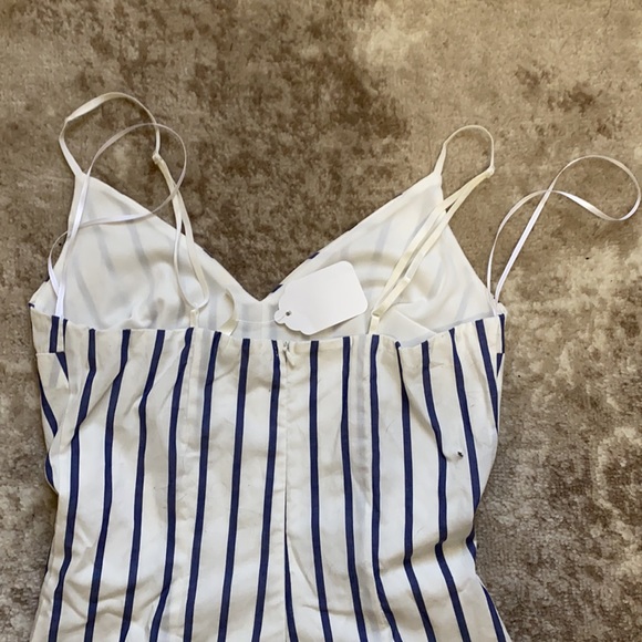 Pinstripe Ruffle Romper - Picture 5 of 5
